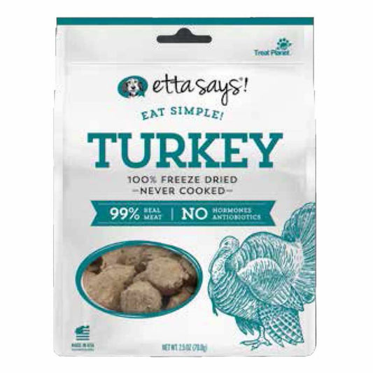 100% Freeze Dried Dog Treats Turkey 2.5oz